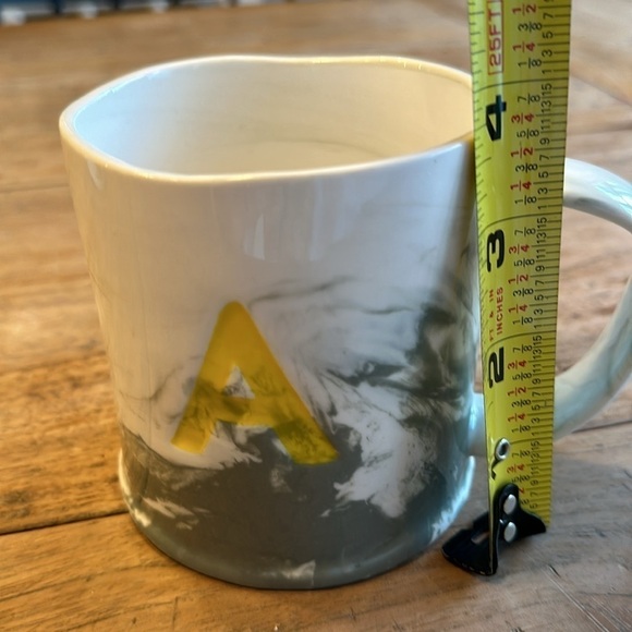 Anthropologie Marbled Monogram Mug “A” - Picture 8 of 8